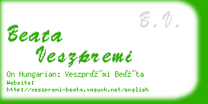 beata veszpremi business card